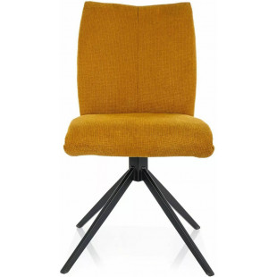 Krzesło obrotowe tapicerowane Coco curry / czarny Signal