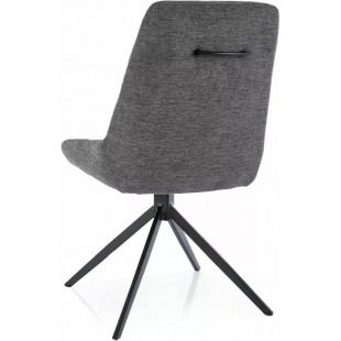 Krzesło pikowane z obrotowym siedziskiem i rączką Asti ciemny szary Signal