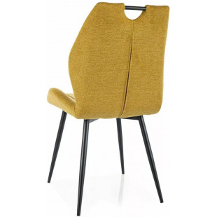 Krzesło tapicerowane z uchwytem Arco curry Signal