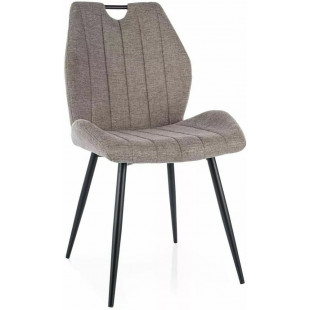Krzesło tapicerowane z uchwytem Arco beżowe Signal