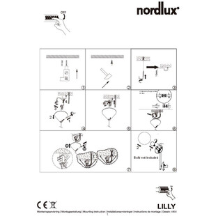 Lampa wiszące szklane kule Lilly 32 Mosiężna marki Nordlux