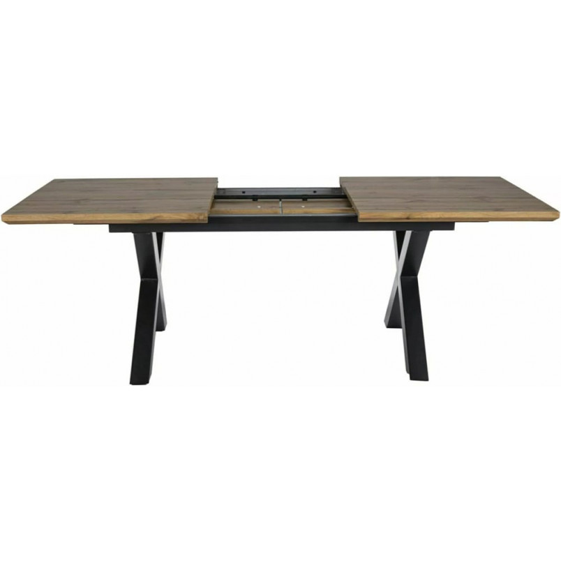 Stół rozkładany loft Xaviero 160-240x90cm ąb aristan / czarny mat Signal