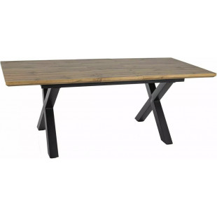 Stół rozkładany loft Xaviero 160-240x90cm ąb aristan / czarny mat Signal