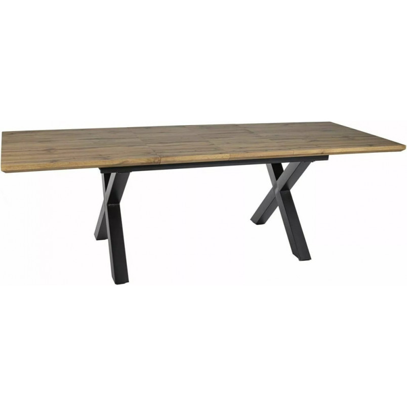 Stół rozkładany loft Xaviero 160-240x90cm ąb aristan / czarny mat Signal