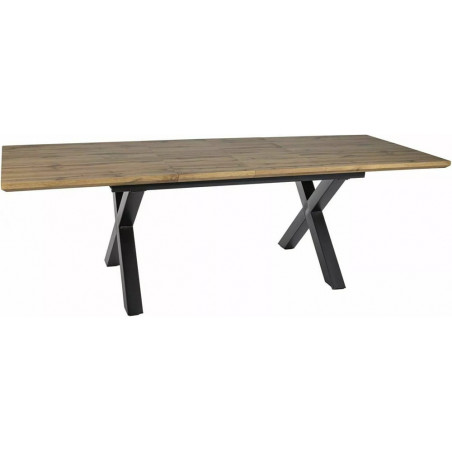 Stół rozkładany loft Xaviero 160-240x90cm ąb aristan / czarny mat Signal