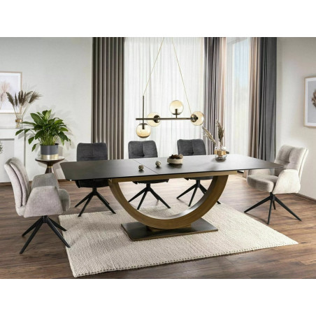 Stół rozkładany ceramiczny Wilson 180-240x100cm brąz ossido bruno / antyczny brąz Signal