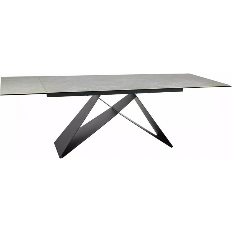 Stół rozkładany nowoczesny Westin Ceramic 160x90cm krem diamond cream / czarny mat Signal