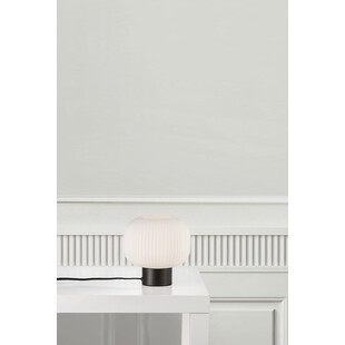 Lampa stołowa szklana Milford Czarno-Biała marki Nordlux