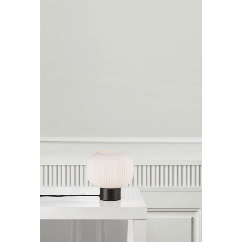Lampa stołowa szklana Milford Czarno-Biała marki Nordlux