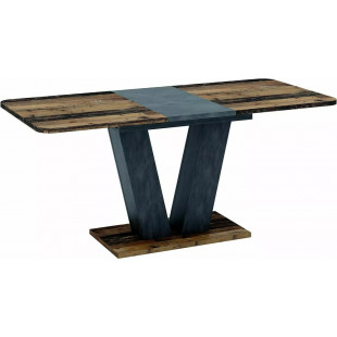 Stół rozkładany na jednej nodze Platon 136-176x80cm old wood / matera ciemny szary Signal