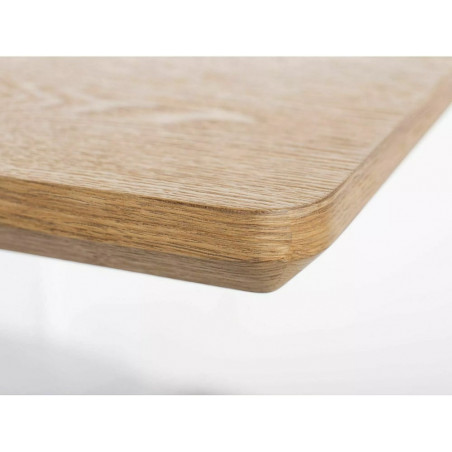 Stół rozkładany fornirowany Logan 160-200x90cm dąb / czarny mat Signal