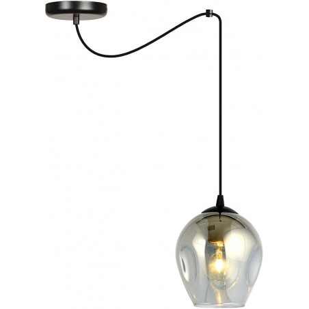 Lampa wisząca szklana "pająk" Level 14 czarno-grafitowa marki Emibig