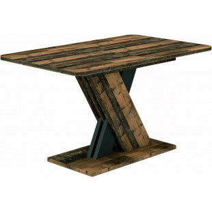 Stół rozkładany na jednej nodze Exel 140x85cm old wood / ciemny szary matera Signal