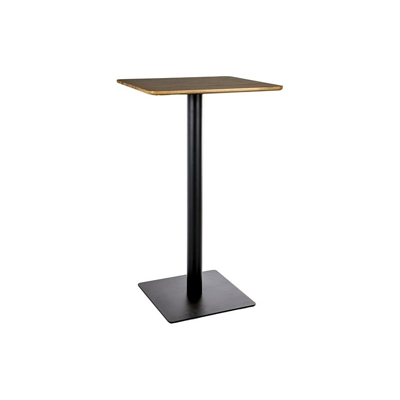Stół barowy kwadratowy BT006 60x60cm H105cm dąb aristan / czarny Signal