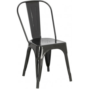Krzesło metalowe industrialne Paris czarne marki D2.Design