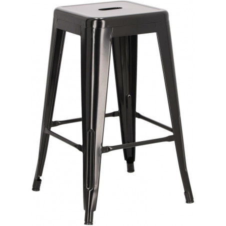 Stołek barowy metalowy Paris 66 czarny marki D2.Design