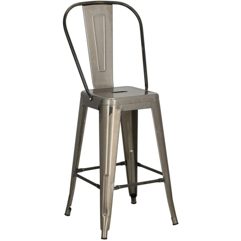 Krzesło barowe metalowe Paris Back 66 metalowe marki D2.Design