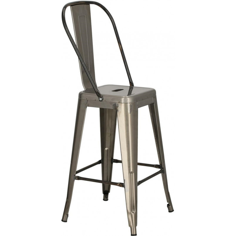 Krzesło barowe metalowe Paris Back 66 metalowe marki D2.Design