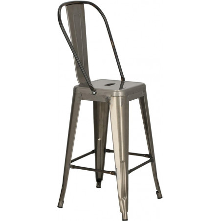 Krzesło barowe metalowe Paris Back 66 metalowe marki D2.Design