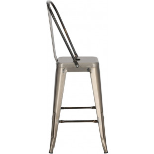Krzesło barowe metalowe Paris Back 66 metalowe marki D2.Design