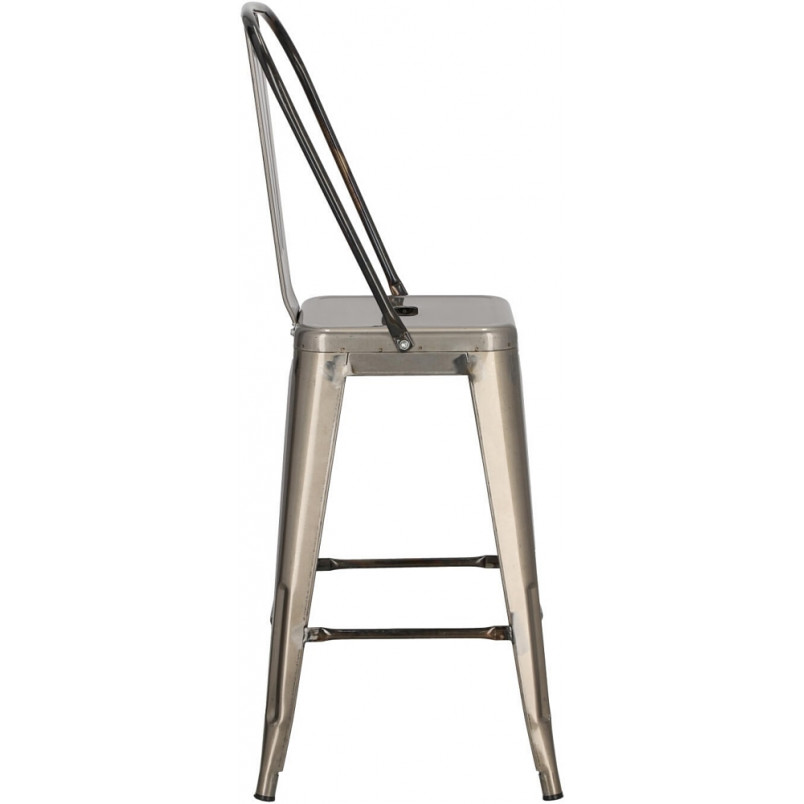 Krzesło barowe metalowe Paris Back 66 metalowe marki D2.Design