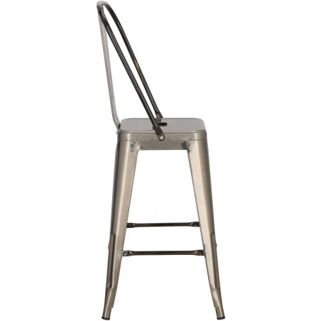 Krzesło barowe metalowe Paris Back 66 metalowe marki D2.Design