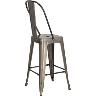 Krzesło barowe metalowe Paris Back 66 metalowe marki D2.Design