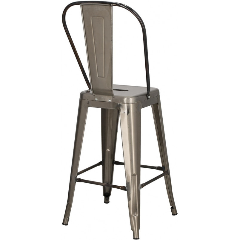 Krzesło barowe metalowe Paris Back 66 metalowe marki D2.Design