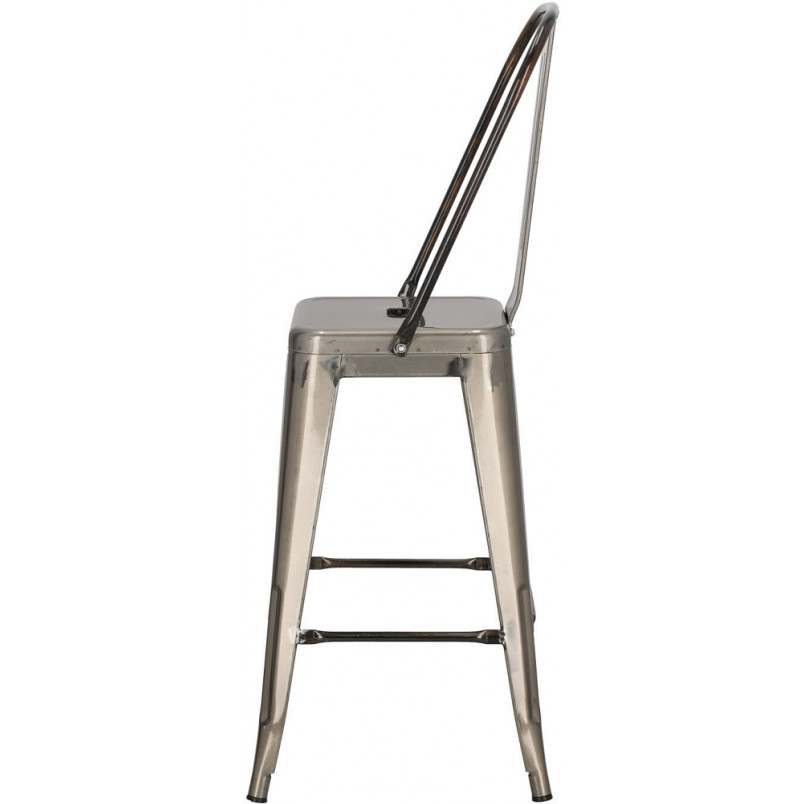 Krzesło barowe metalowe Paris Back 66 metalowe marki D2.Design