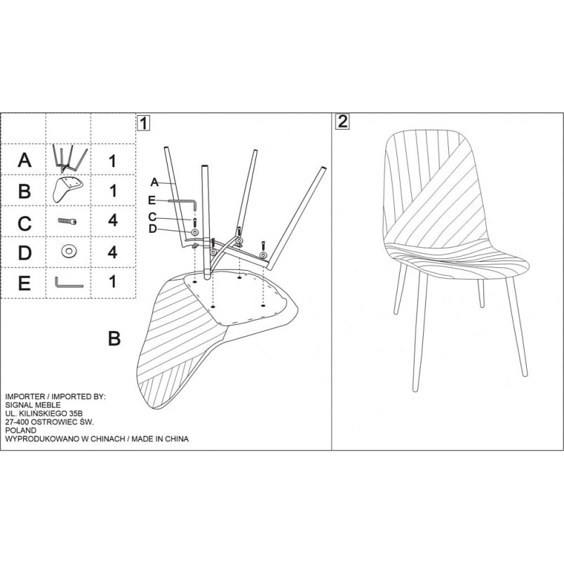 Krzesło tapicerowane z przeszyciami Twist oliwkowe Signal