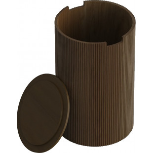 Stolik boczny ryflowany ze schowkiem Juno 40cm orzech OL Home