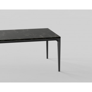 Stół ceramiczny Zag 240x100cm czarny marmur / czarny OL Home