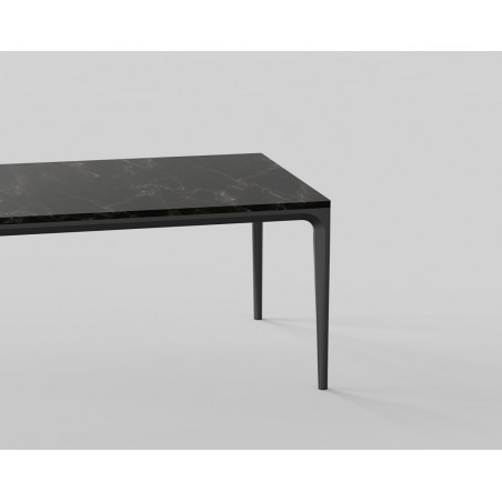 Stół ceramiczny Zag 240x100cm czarny marmur / czarny OL Home