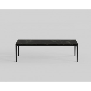 Stół ceramiczny Zag 240x100cm czarny marmur / czarny OL Home