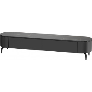 Szafka rtv owalna na nóżkach Lua 200x40cm Lua nero OL Home