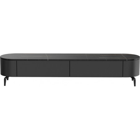 Szafka rtv owalna na nóżkach Lua 200x40cm Lua nero OL Home