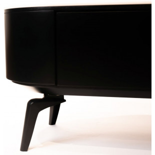 Szafka rtv owalna na nóżkach Lua 200x40cm Lua nero OL Home