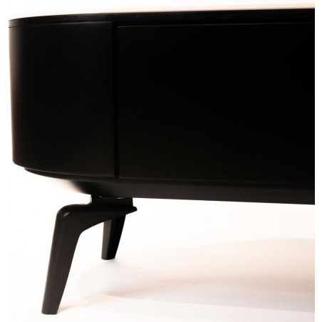 Szafka rtv owalna na nóżkach Lua 200x40cm Lua nero OL Home