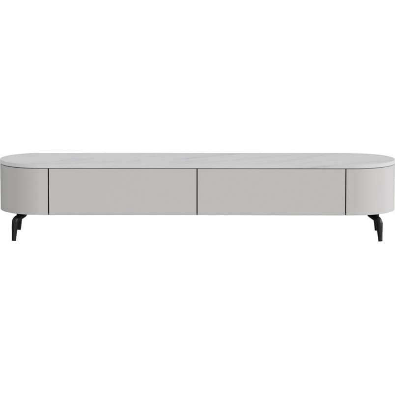 Szafka rtv owalna na nóżkach Lua 200x40cm kaszmir / bianco OL Home