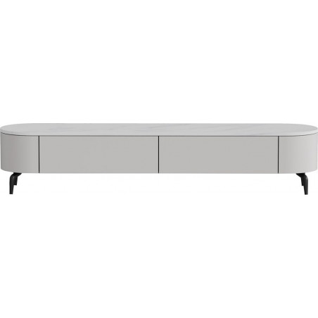 Szafka rtv owalna na nóżkach Lua 200x40cm kaszmir / bianco OL Home