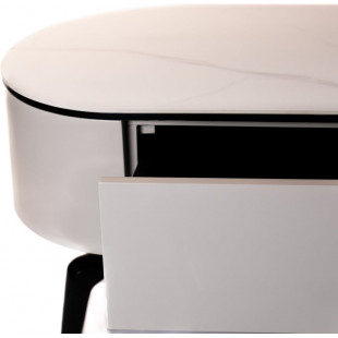 Szafka rtv owalna na nóżkach Lua 200x40cm kaszmir / bianco OL Home