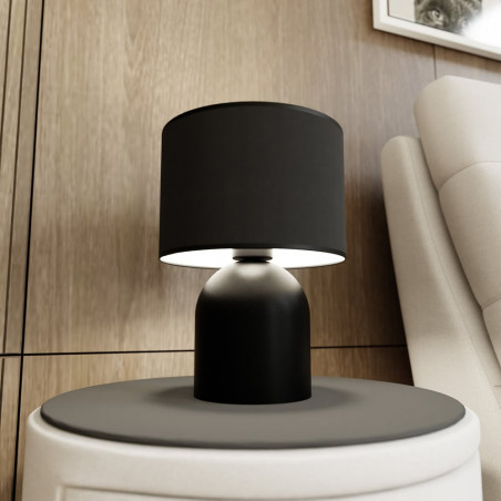 Lampa na stolik nocny Aspen czarny / biały Emibig