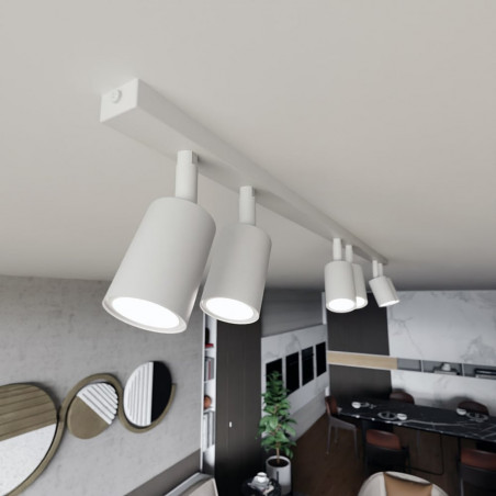 Reflektor sufitowy 6 punktowy Flash 116cm biały Emibig