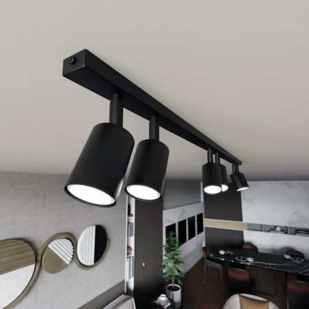 Reflektor sufitowy 6 punktowy Flash 116cm czarny Emibig