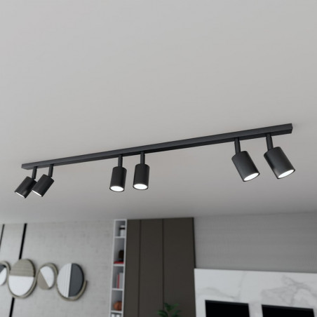 Reflektor sufitowy 6 punktowy Flash 116cm czarny Emibig
