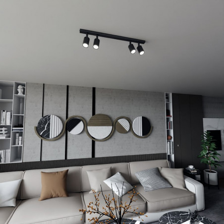 Reflektor sufitowy 4 punktowy Flash 70cm czarny Emibig
