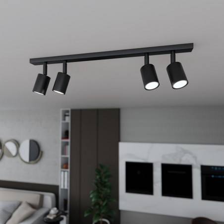 Reflektor sufitowy 4 punktowy Flash 70cm czarny Emibig