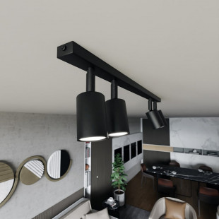 Reflektor sufitowy 4 punktowy Flash 70cm czarny Emibig