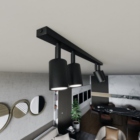 Reflektor sufitowy 4 punktowy Flash 70cm czarny Emibig