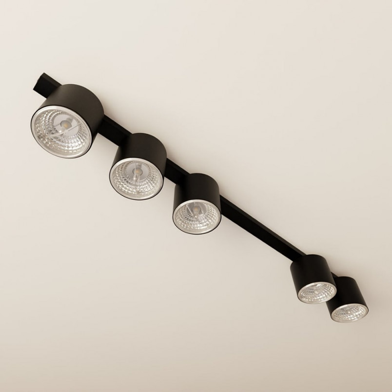 Lampa spot 5 punktowa Nano 116cm czarna Emibig